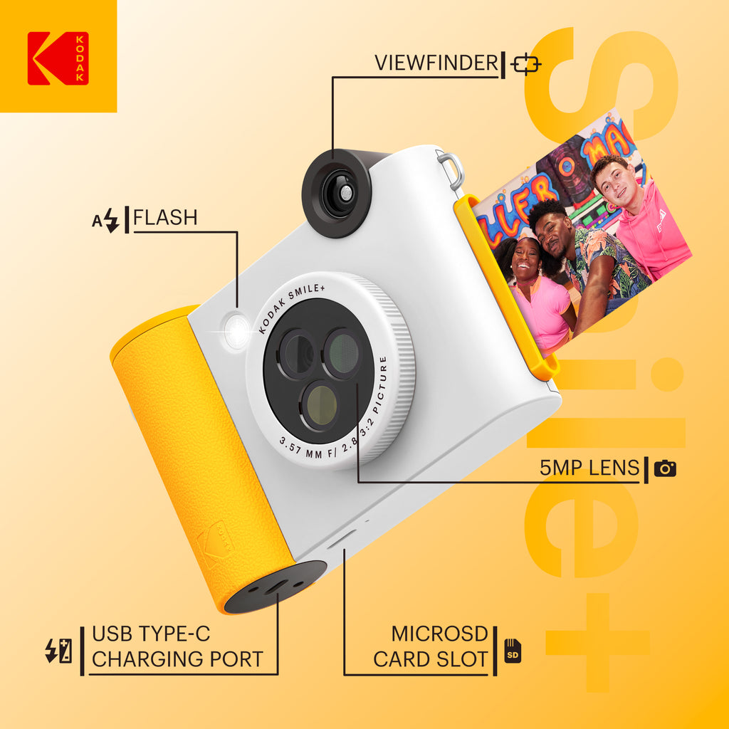 KODAK Smile+ Wireless Digital Instant Print Camera with Effect