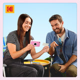 KODAK Printomatic+ Instant Print Camera (Pink) 10MP,  RGB LED, Zink Photo Prints