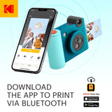 KODAK Smile+ Wireless Digital Instant Print Camera with Effect-changing Lens - Blue