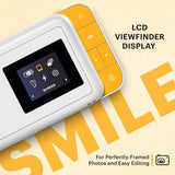 KODAK Smile Instant Print Camera (White/Yellow) Go Bundle