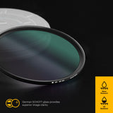 KODAK Schott Glass Filter Set 40.5mm-105mm Pack of 4 UV, CPL, ND4 & Warming Filters